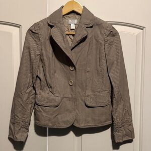 LOFT Taupe Pinstripe Women's Blazer